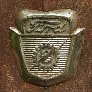 Ford Logo on a Vintage Car Print Ford Logo on a Vintage Car Print