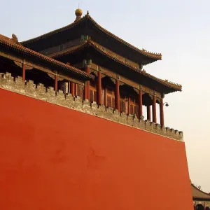 Fortress wall, Forbidden City, Beijing China