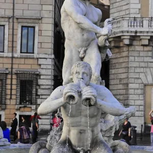 Fountain of Neptune Print, Rome, Italy