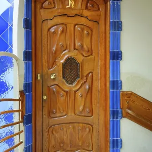 A fragment of the architectural design of the interior of the apartment in the Art Nouveau style of a residential