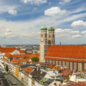 Frauenkirche Church on Sunny Summer Day