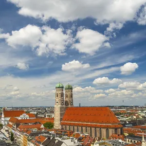Frauenkirche Church on Sunny Summer Day