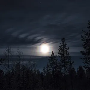 Frosty moonlit night, Pajala, Norrbotten Frosty moonlit night, Pajala, Norrbotten