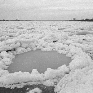 Frozen Elbe, Bleckede, Lower Saxony