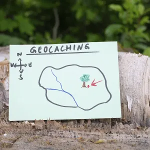Geocaching, outdoor recreational activity Geocaching, outdoor recreational activity