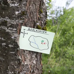 Geocaching, outdoor recreational activity Geocaching, outdoor recreational activity