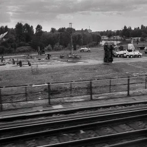 Germany, Berlin, 03.09.1992, view of the Spreebogen from the S-Bahn