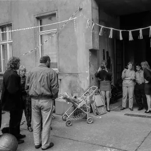 Germany, Berlin, 12.9.1992, courtyard festival at RaumerstraBe 33 Germany, Berlin, 12.9.1992, courtyard festival at RaumerstraBe 33