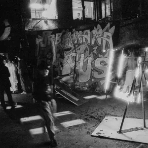 Germany, Berlin, 1.8.1992, fire artist