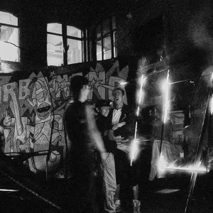 Germany, Berlin, 1.8.1992, fire artist