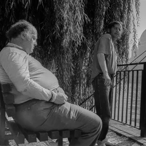 Germany, Berlin, 26.09.1992, autumn on the banks of the Spree