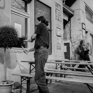 Germany, Berlin, 1992 Print: Cafe Silberstein Scene Germany, Berlin, 1992 Print: Cafe Silberstein Scene