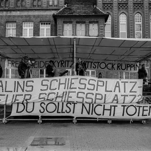 Germany, Wittstock, Rally Against Military Takeover Print Germany, Wittstock, Rally Against Military Takeover Print