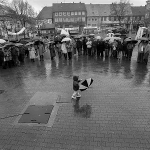 Germany, Wittstock, 14.11.1992 - Anti-Takeover Protest Print Germany, Wittstock, 14.11.1992 - Anti-Takeover Protest Print