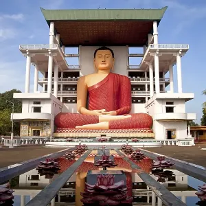 Giant Buddha statue in the Weherahena temple of Matara Giant Buddha statue in the Weherahena temple of Matara