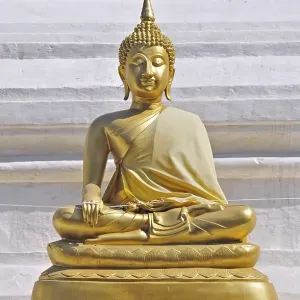 Gilded Buddha statue, Chiang Mai, Thailand, Asia Gilded Buddha statue, Chiang Mai, Thailand, Asia