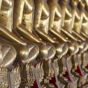Gilded Buddha statues (Bhumispara mudra: Buddha Gautama at the moment of enlightenment) Gilded Buddha statues (Bhumispara mudra: Buddha Gautama at the moment of enlightenment)