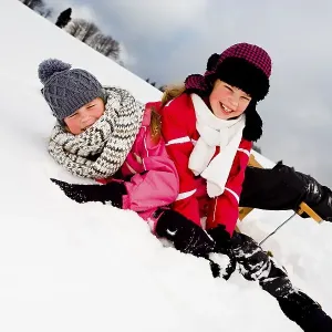 Girls sledging