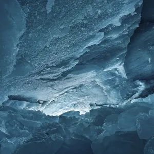 Grotte de glacier, grotte de glace, Glacier de Morteratsch.