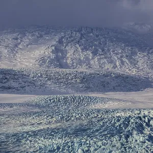 Glacier, crevasses, glacier tongue Glacier, crevasses, glacier tongue
