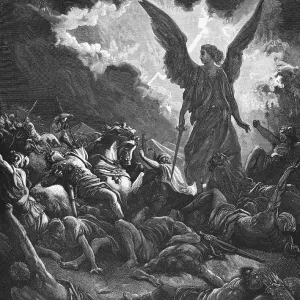 God's criminal judgment, The Angel of the Lord beats the army of the Assyrians