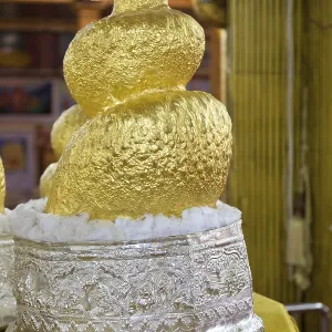 Golden Buddha in the Phaung Daw U Pagoda on Inle Lake in Myanmar Golden Buddha in the Phaung Daw U Pagoda on Inle Lake in Myanmar