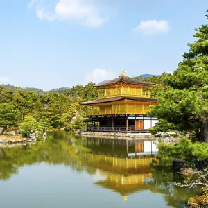 Golden Pavilion reflected in pond Golden Pavilion reflected in pond