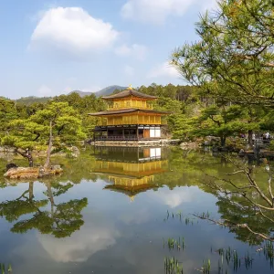 Golden Pavilion reflected in pond Golden Pavilion reflected in pond