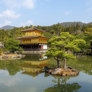 Golden Pavilion reflected in pond Golden Pavilion reflected in pond