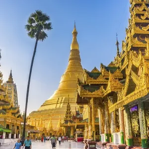 Golden Shwedagon Pagoda, main stupa Golden Shwedagon Pagoda, main stupa