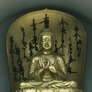 Golden statue of lord Buddha in pagoda Golden statue of lord Buddha in pagoda