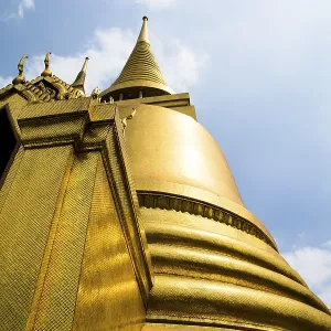Golden stupa in the temple Wat Phra Khaeo