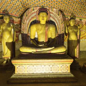 The golden temple of Dambulla is world heritage site and has a total of a total of 153 Buddha statues The golden temple of Dambulla is world heritage site and has a total of a total of 153 Buddha statues
