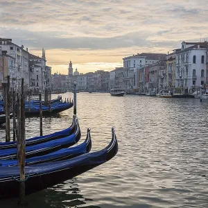 Gondolas, Grand Canal, Venice, Italy Gondolas, Grand Canal, Venice, Italy