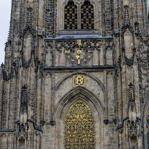 Gothic facade of St. Vitus Cathedral