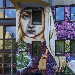 Graffiti on an apartment building