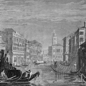 On the Grand Canal in Venice, Italy