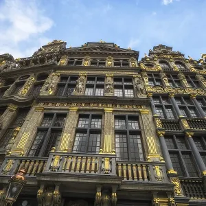The grand place in brussels, belgium viewed from central square