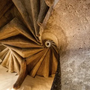 Graz, spiral staircase, double spiral staircase