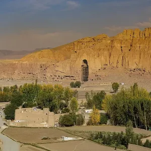The great buddhas in Bamyan, Afghanistan, Asia The great buddhas in Bamyan, Afghanistan, Asia