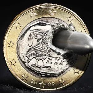 Greek euro is shot through with bullet