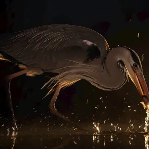 Grey heron (Ardea cinerea), heron