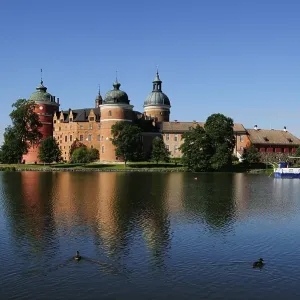 Gripsholm Castle, with reflections in the water Gripsholm Castle, with reflections in the water