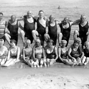 Group of swimmers, historical image, ca Group of swimmers, historical image, ca