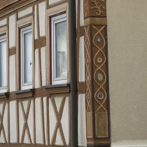 Half-timbered facade in Jagstberg
