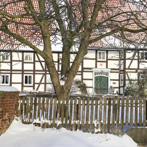 Half-timbered house of an old farm