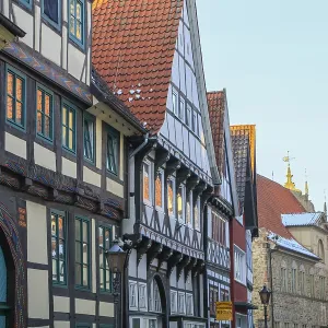 Half-timbered houses in BackerstraBe Half-timbered houses in BackerstraBe