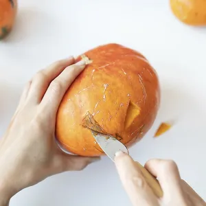 Halloween October 31st. The step-by-step process of carving a pumpkin Halloween October 31st. The step-by-step process of carving a pumpkin