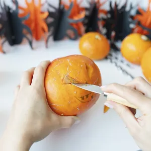 Halloween October 31st. The step-by-step process of carving a pumpkin Halloween October 31st. The step-by-step process of carving a pumpkin