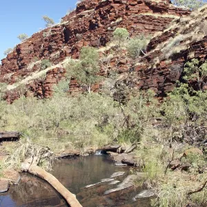 Hancock Gorge Karijini National Park Pilbara region western australia WA